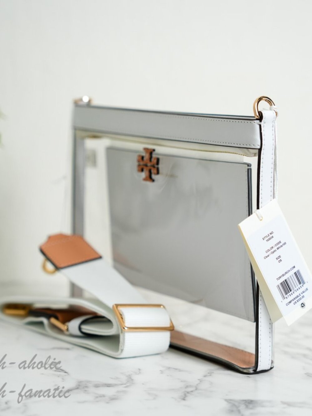 Tory Burch Blake Clear Swingpack Crossbody Clear/Optic White NWT - Picture 4 of 8